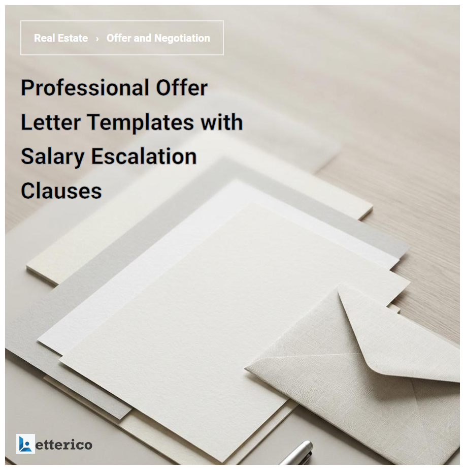 Professional Offer Letter Templates with Salary Escalation Clauses