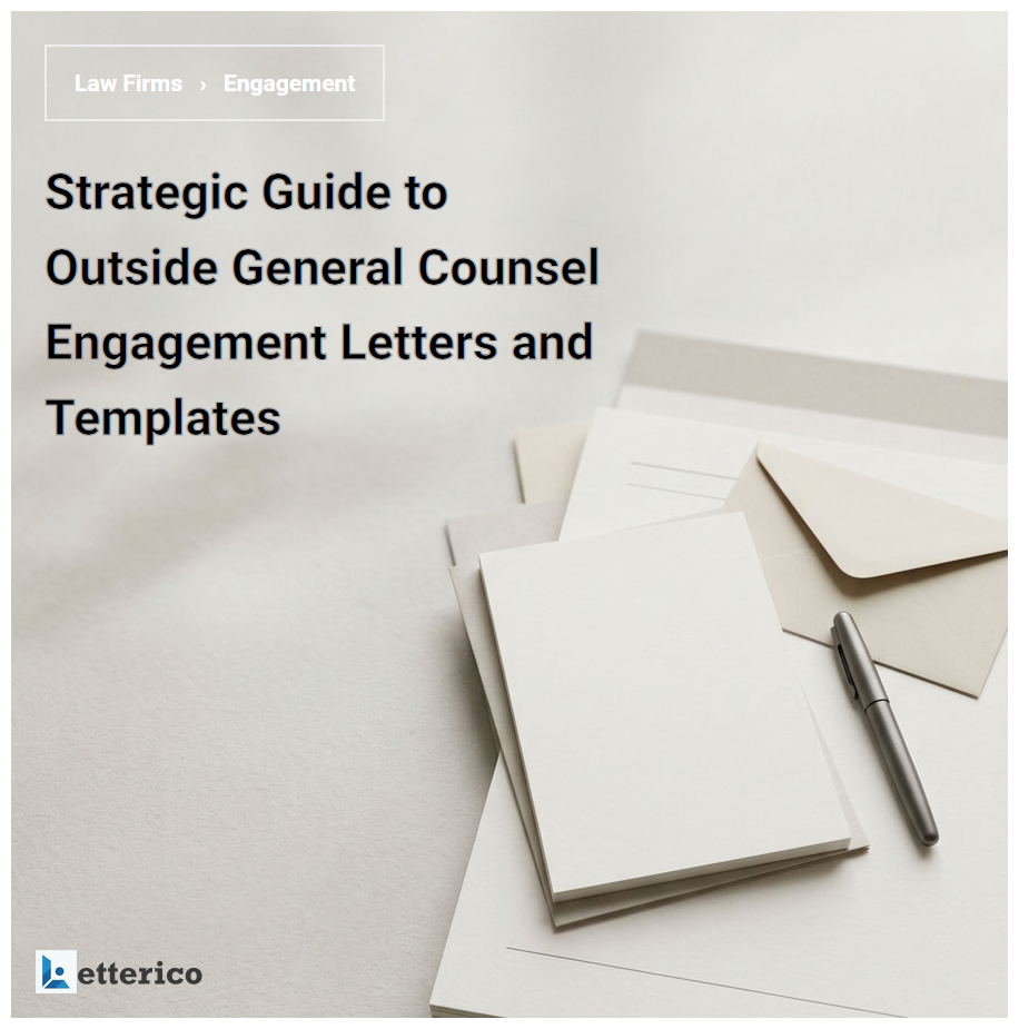 Strategic Guide to Outside General Counsel Engagement Letters and Templates