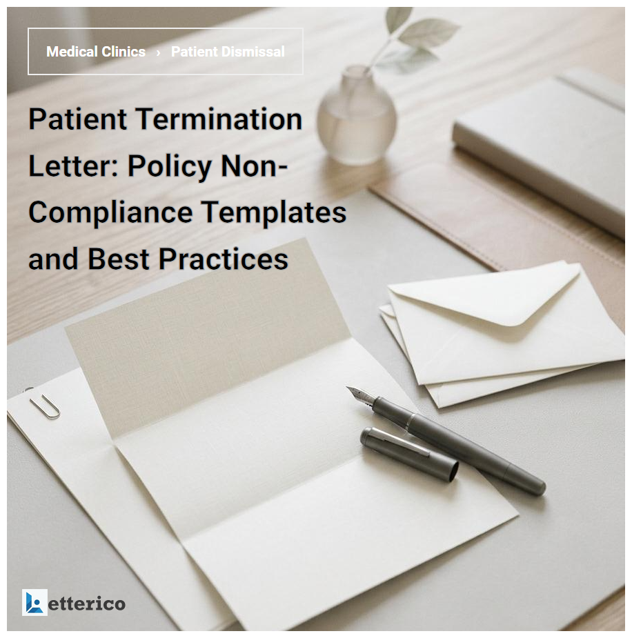 Patient Termination Letter: Policy Non-Compliance Templates and Best Practices