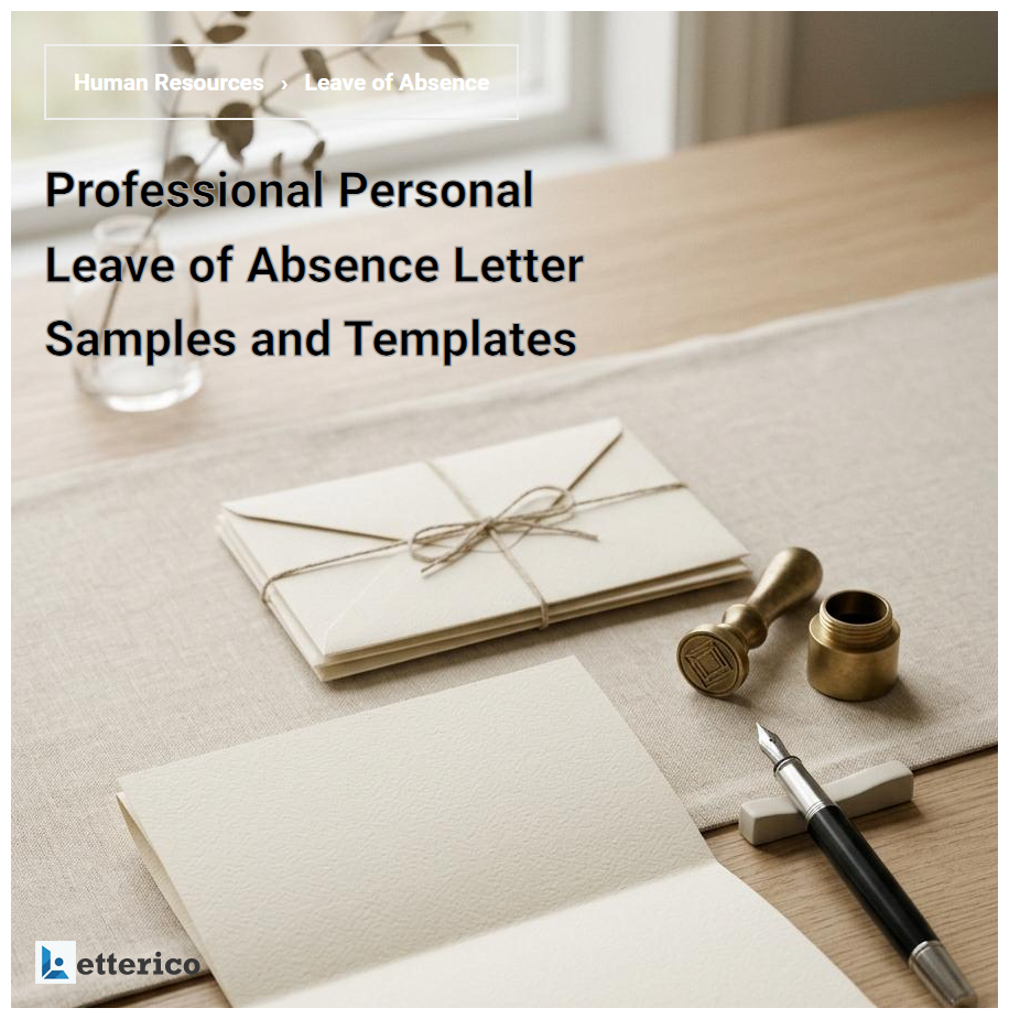 Professional Personal Leave of Absence Letter Samples and Templates