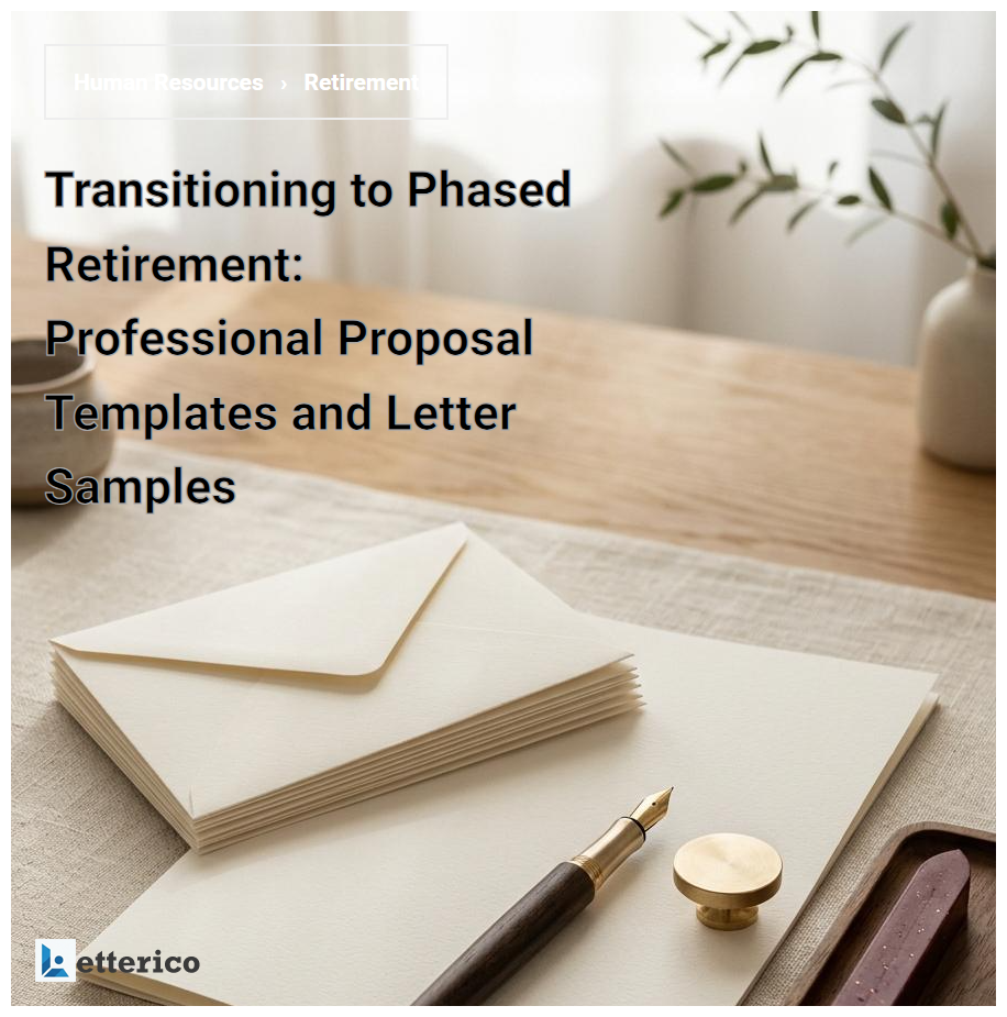Transitioning to Phased Retirement: Professional Proposal Templates and Letter Samples