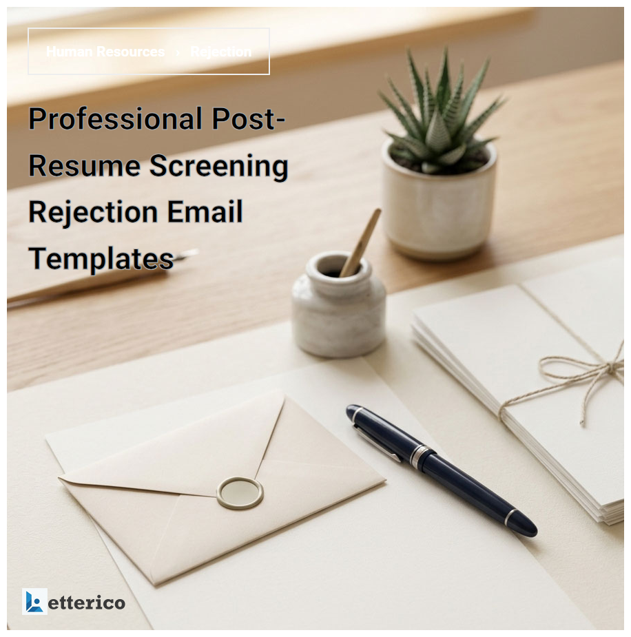 Professional Post-Resume Screening Rejection Email Templates