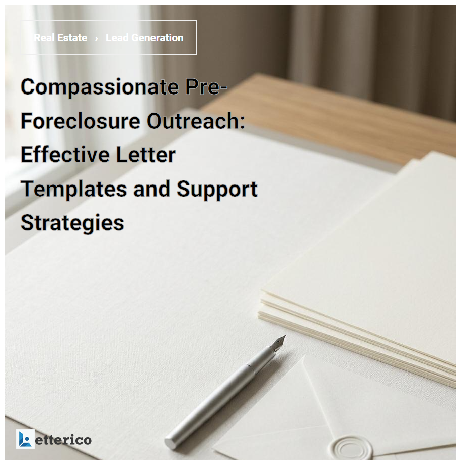 Compassionate Pre-Foreclosure Outreach: Effective Letter Templates and Support Strategies