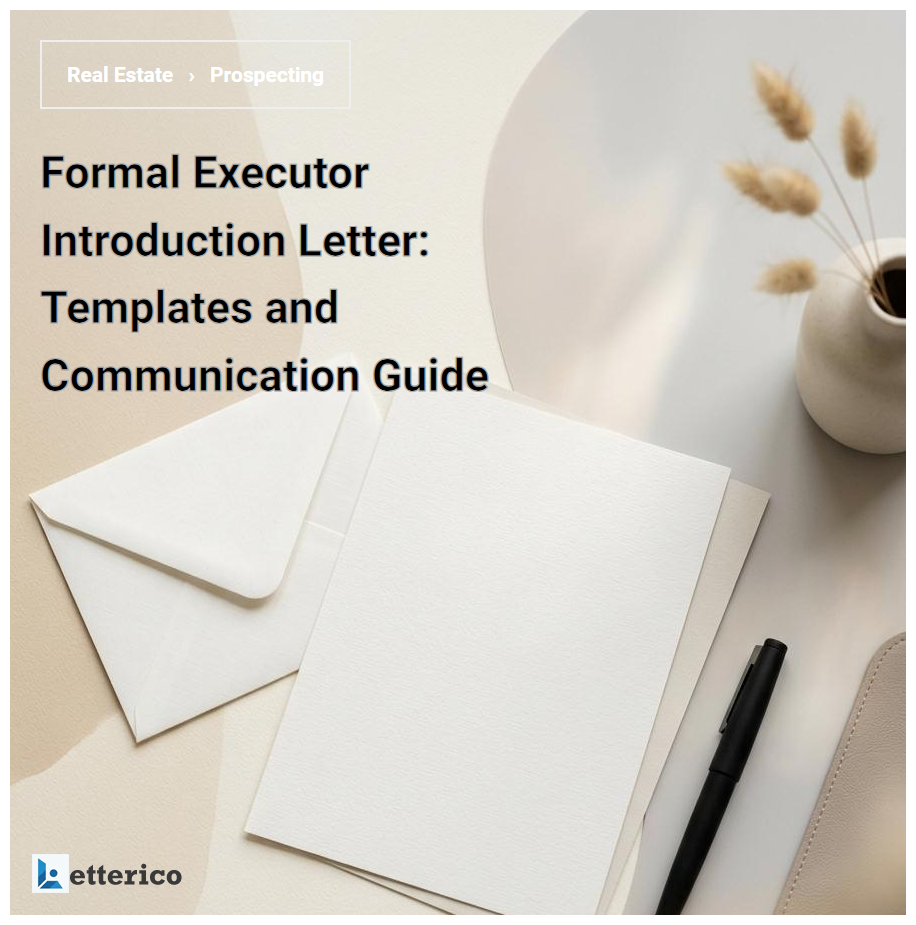 Formal Executor Introduction Letter: Templates and Communication Guide