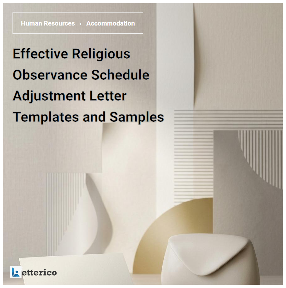 Effective Religious Observance Schedule Adjustment Letter Templates and Samples