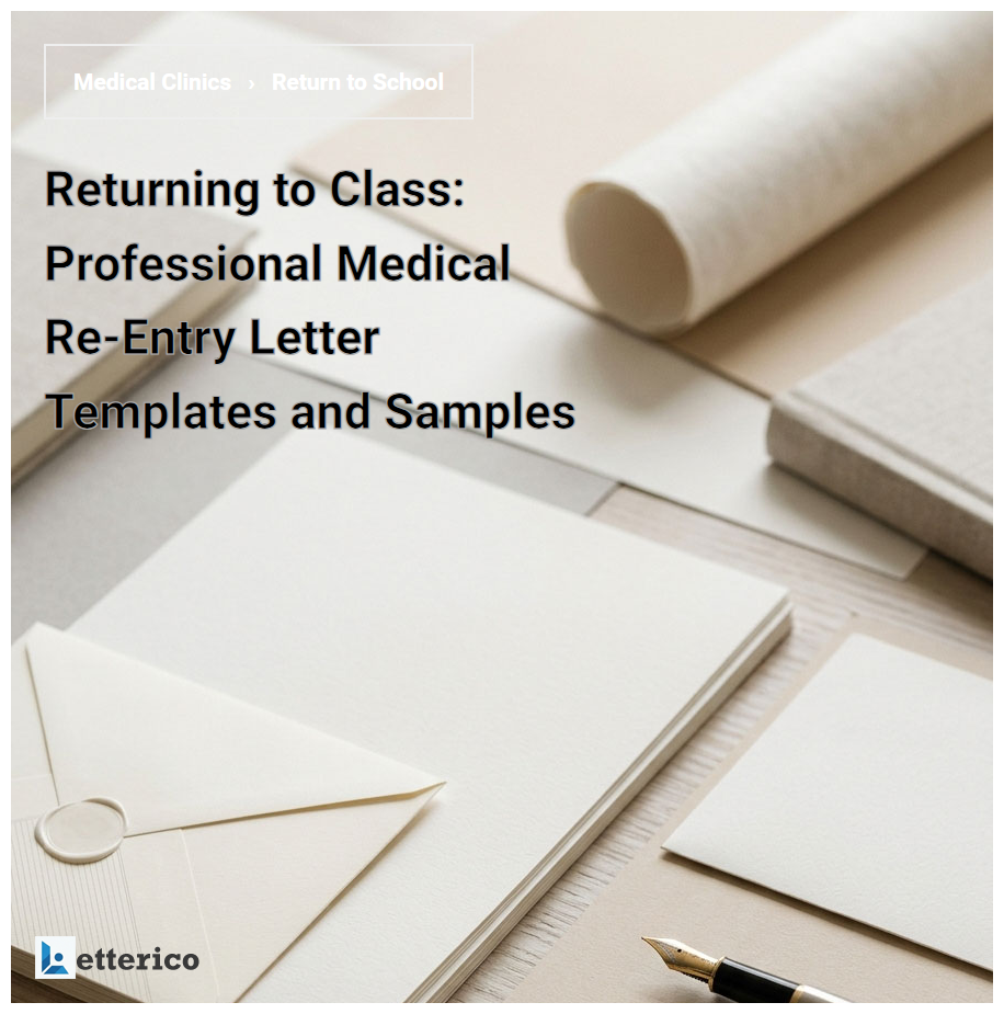 Returning to Class: Professional Medical Re-Entry Letter Templates and Samples