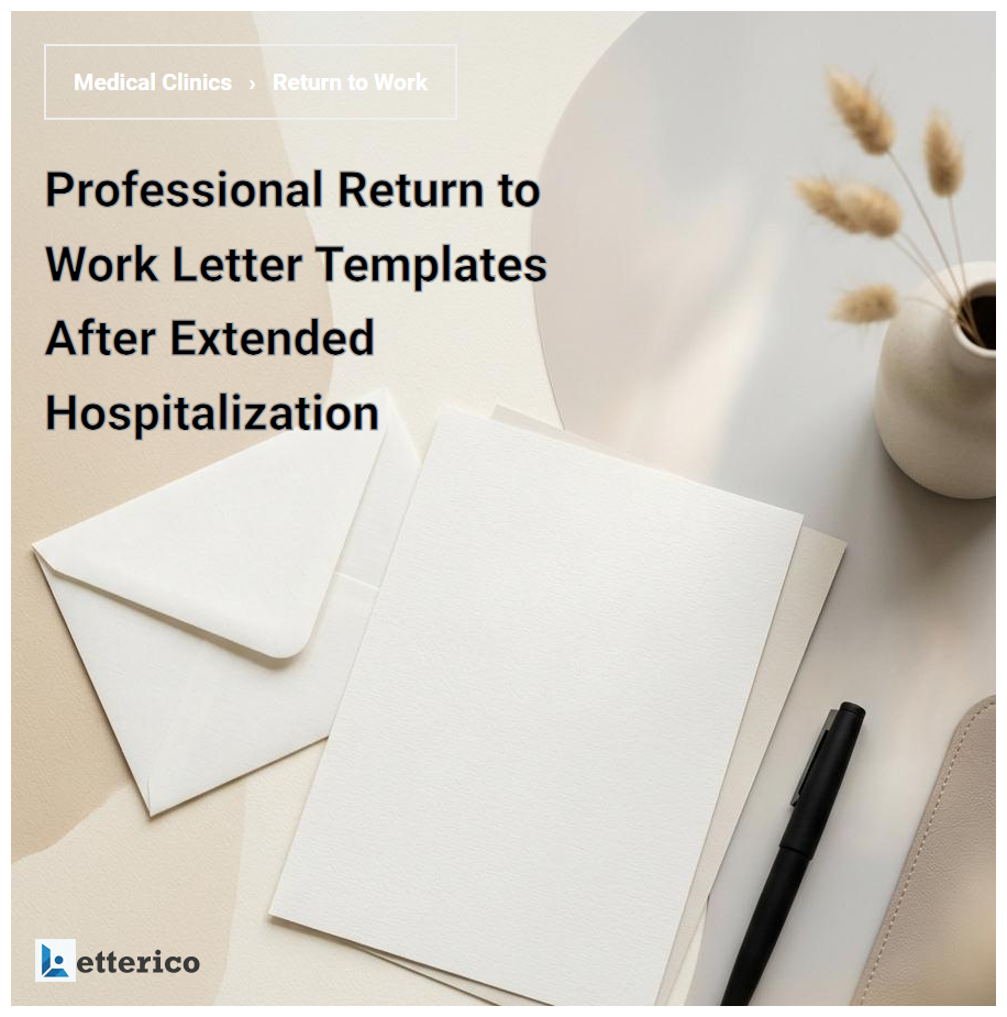 Professional Return to Work Letter Templates After Extended Hospitalization