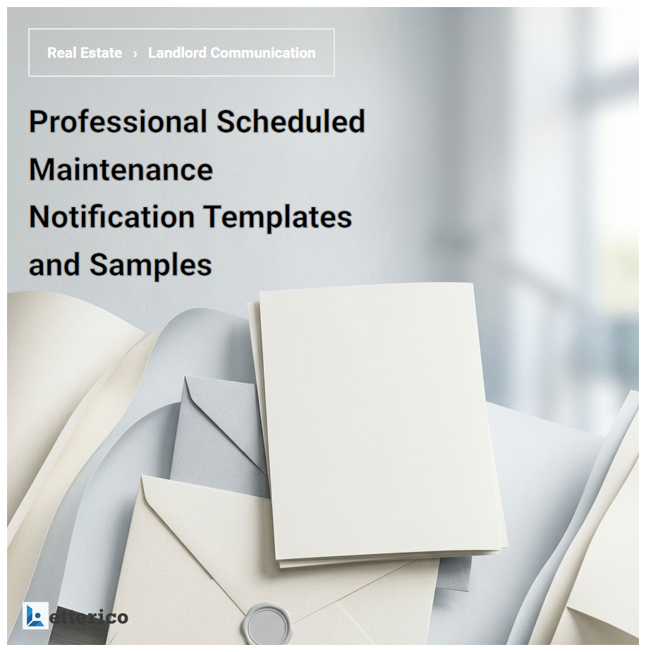 Professional Scheduled Maintenance Notification Templates and Samples