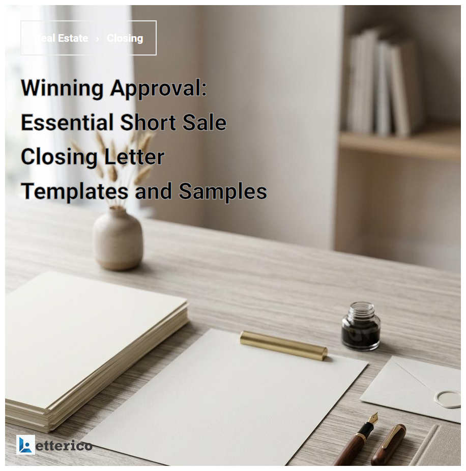 Winning Approval: Essential Short Sale Closing Letter Templates and Samples