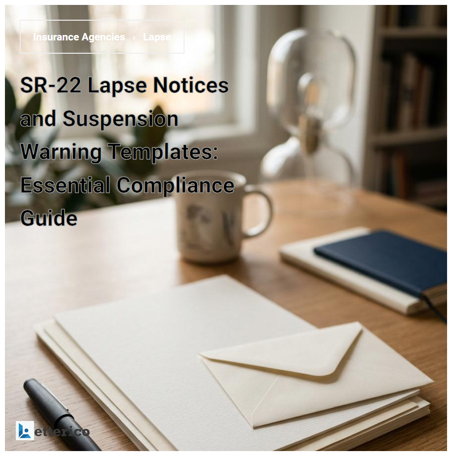 SR-22 Lapse Notices and Suspension Warning Templates: Essential Compliance Guide
