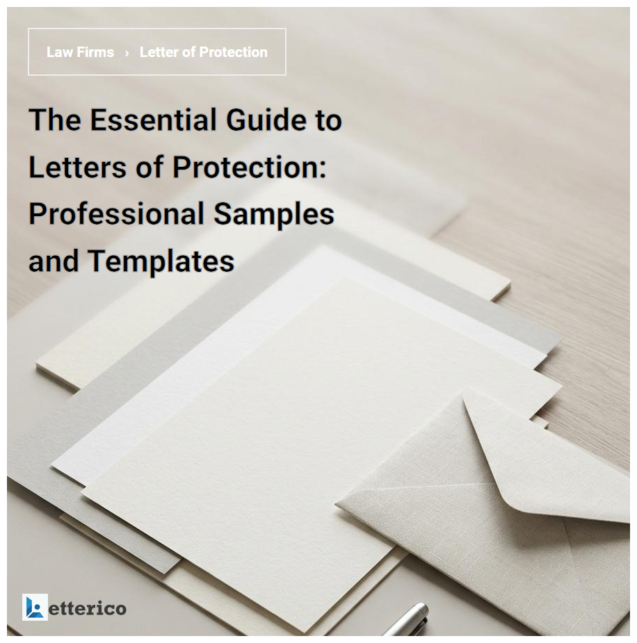 The Essential Guide to Letters of Protection: Professional Samples and Templates