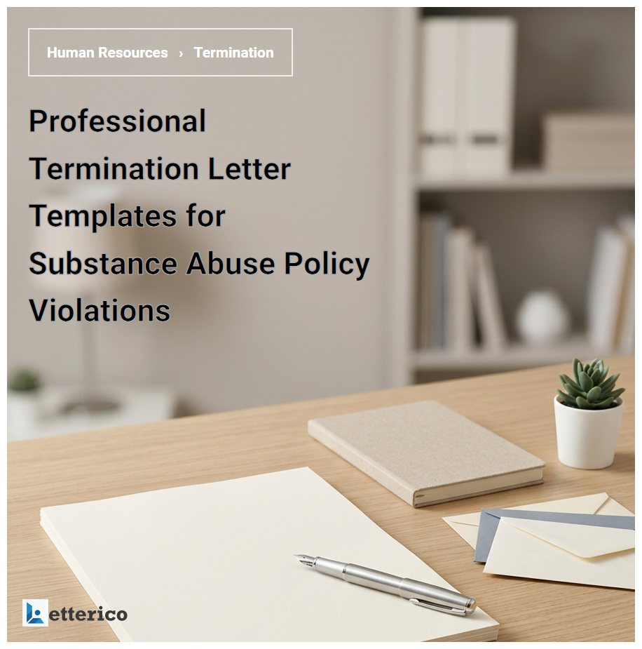 Professional Termination Letter Templates for Substance Abuse Policy Violations