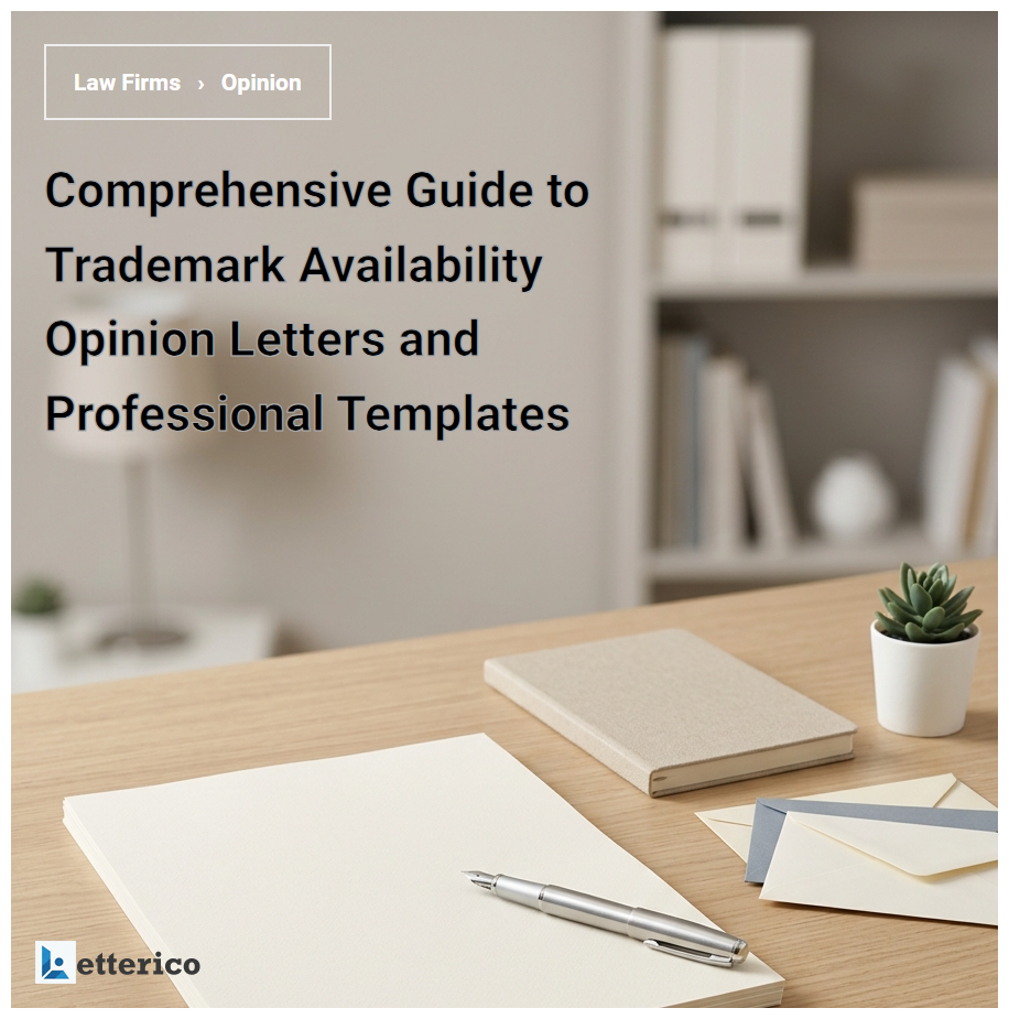 Comprehensive Guide to Trademark Availability Opinion Letters and Professional Templates