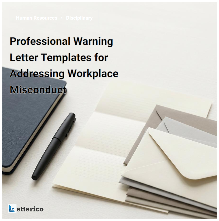Professional Warning Letter Templates for Addressing Workplace Misconduct