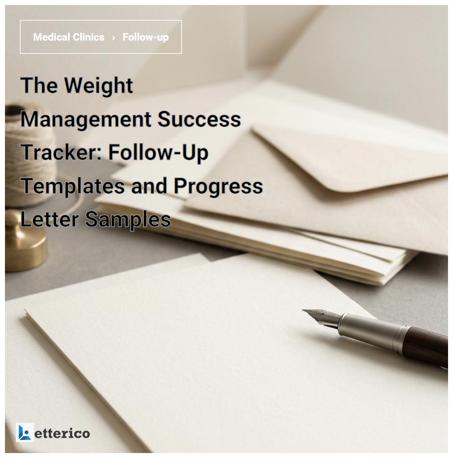 The Weight Management Success Tracker: Follow-Up Templates and Progress Letter Samples
