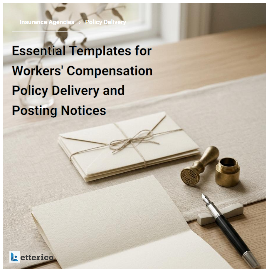 Essential Templates for Workers' Compensation Policy Delivery and Posting Notices