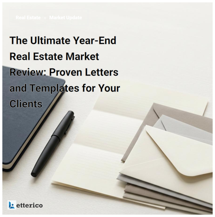 The Ultimate Year-End Real Estate Market Review: Proven Letters and Templates for Your Clients