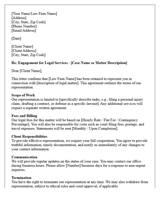 Initial Representation Letter