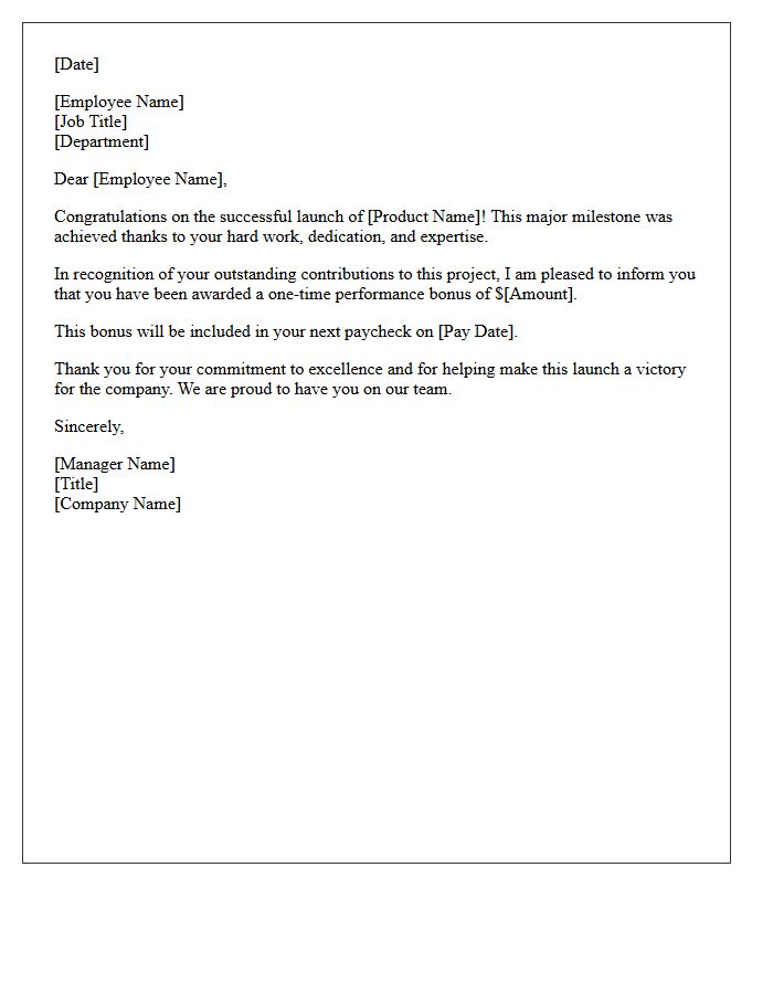 Successful Major Product Launch Bonus Letter