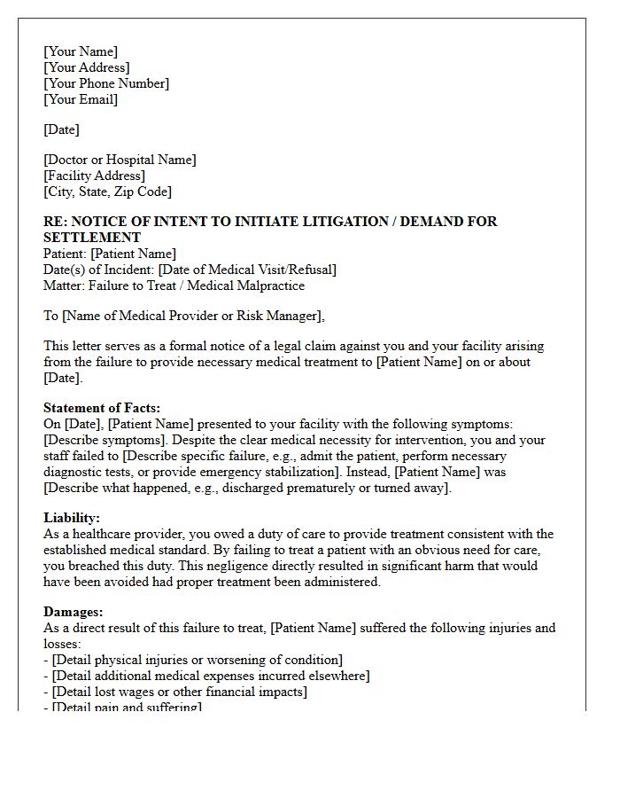 Failure to Treat Pre-Suit Demand Letter