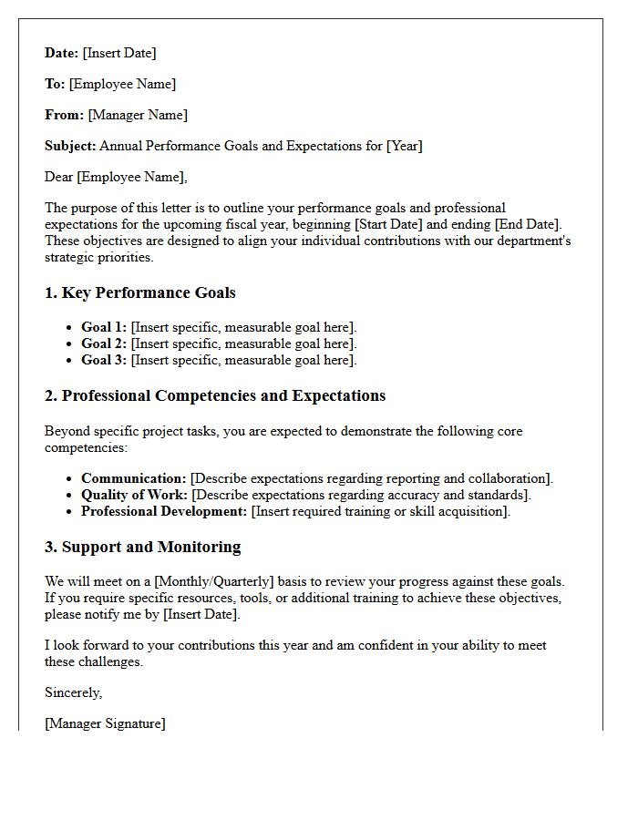 Annual Goal Setting and Performance Expectations Letter