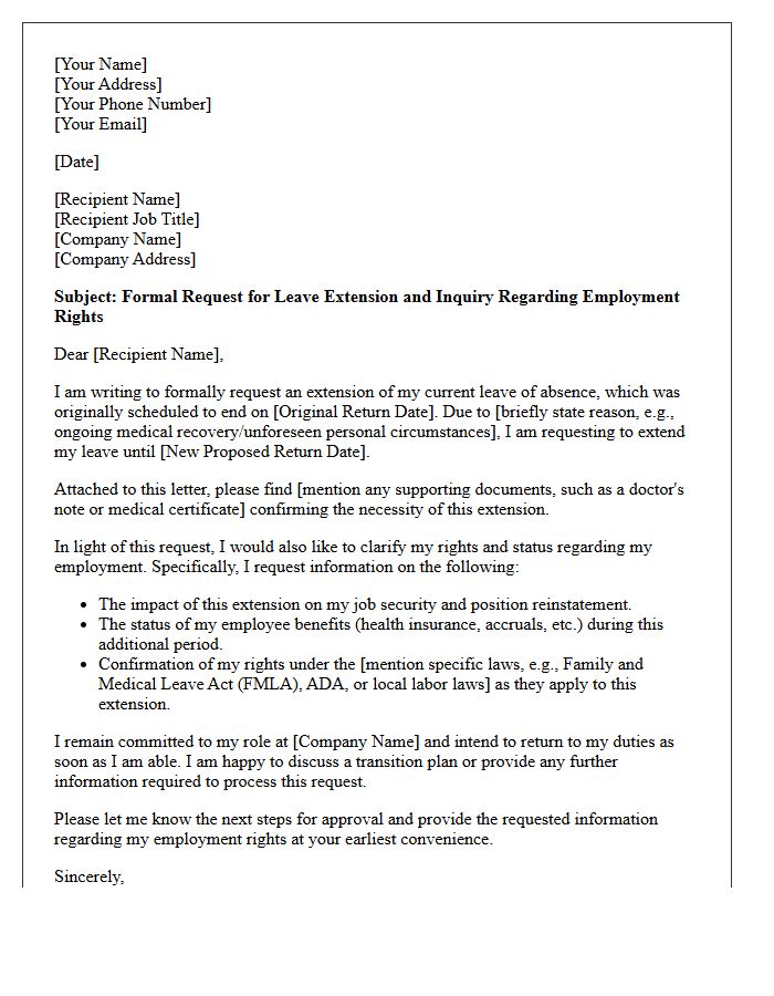 Leave Extension Request and Rights Letter