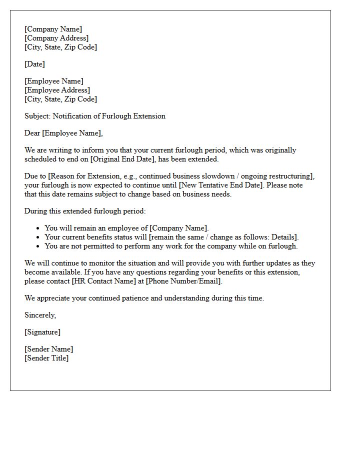 Furlough Extension Status Letter