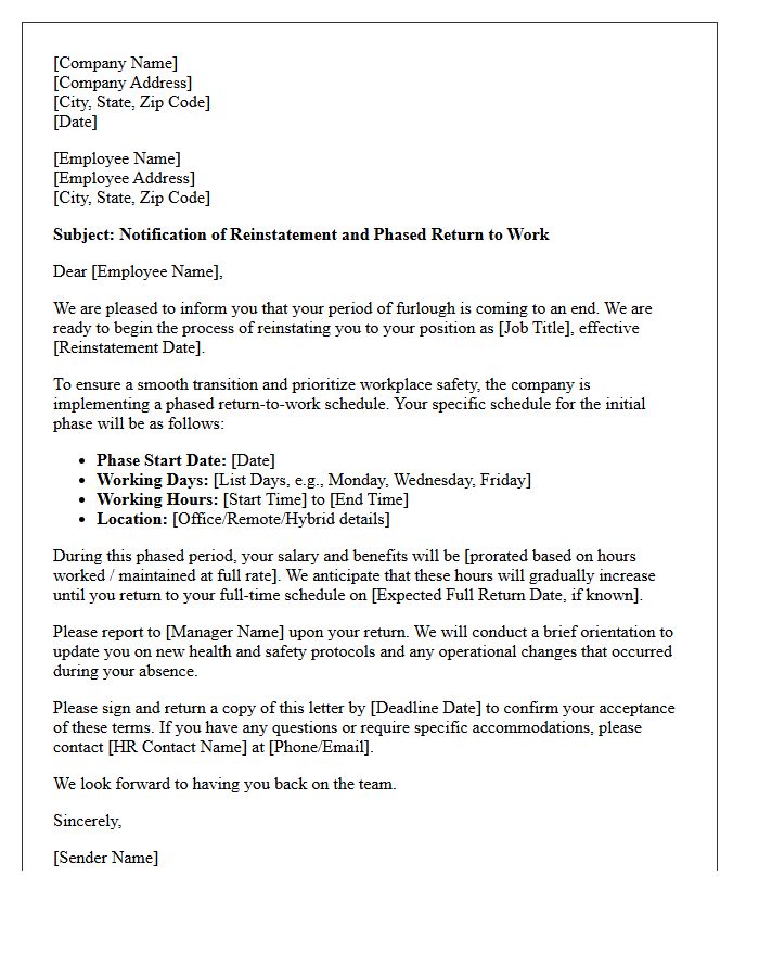 Phased Return Post-Furlough Reinstatement Letter