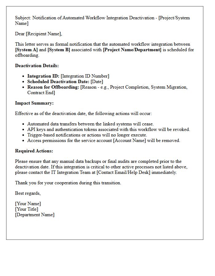 Automated Workflow Integration Offboarding Letter