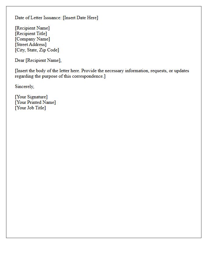 Date of Letter Issuance