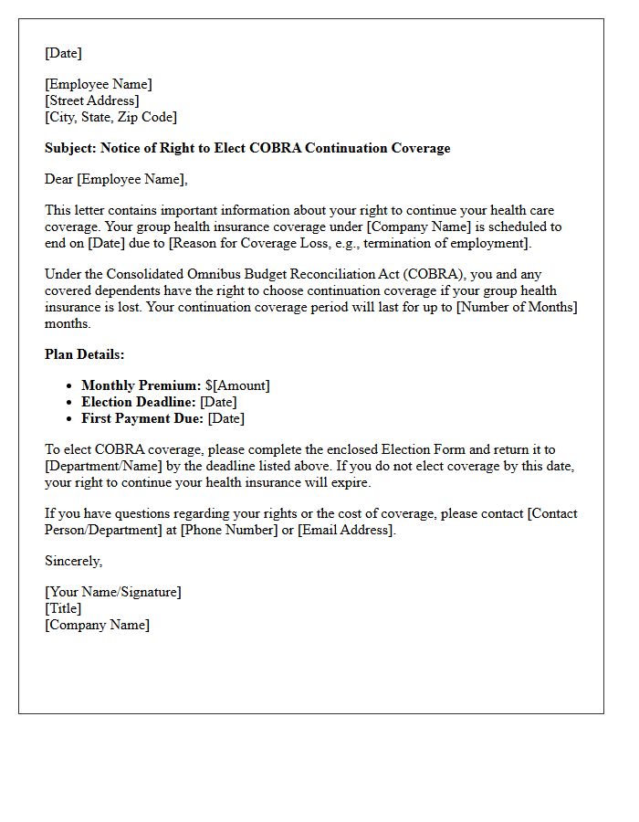 Health Insurance and COBRA Continuation