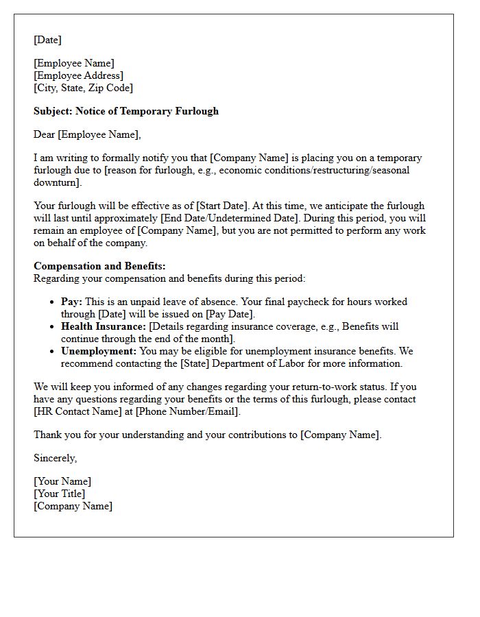 Furlough Notification Letter
