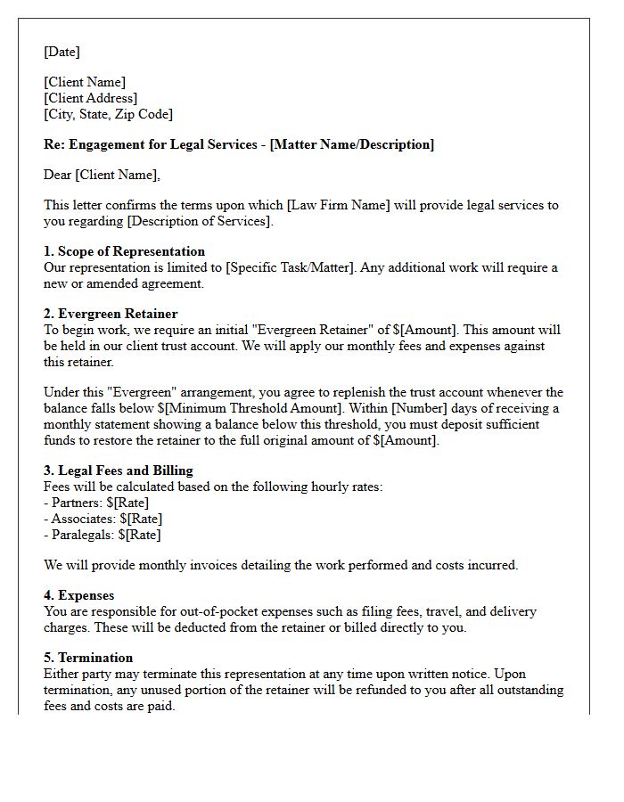 Standard Evergreen Retainer Engagement Letter
