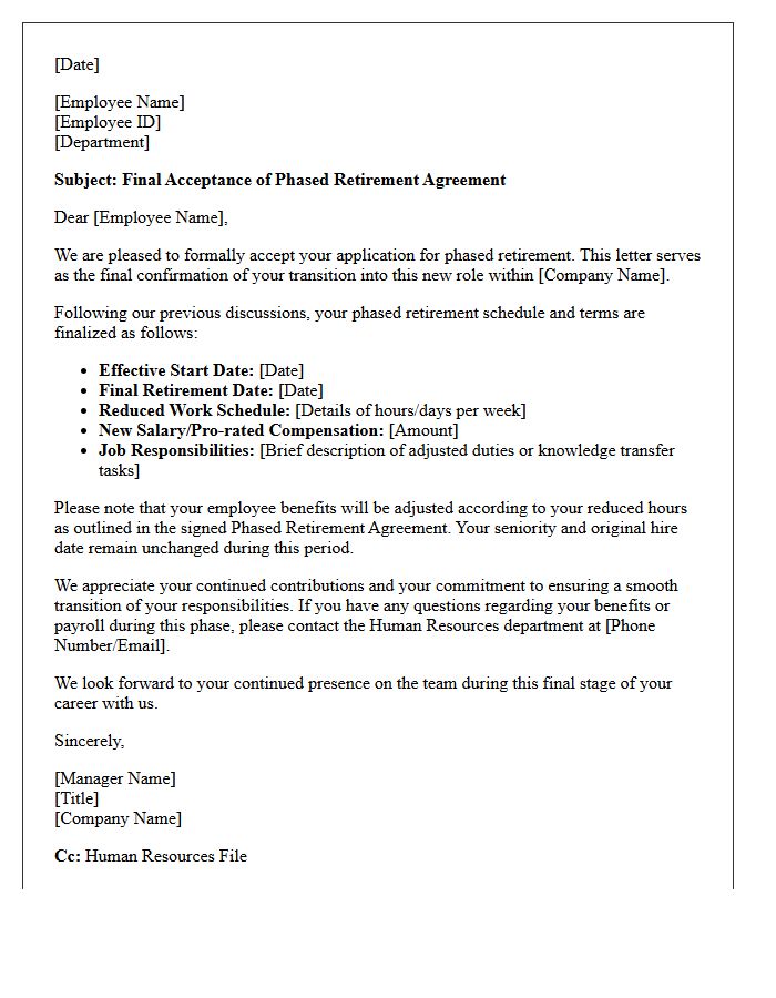 Phased Retirement Final Acceptance Letter
