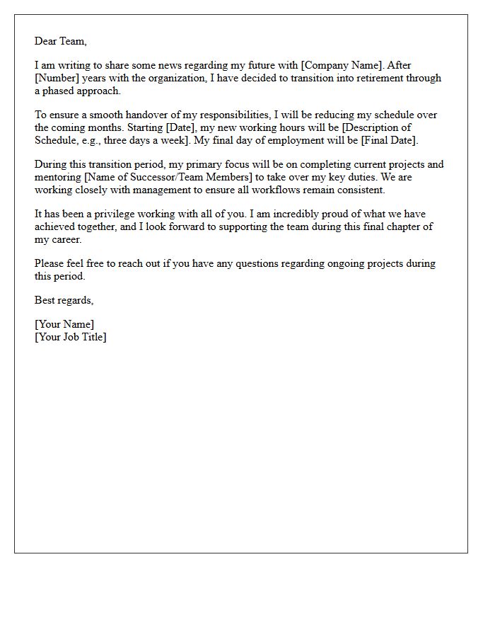 Phased Transition Internal Retirement Announcement Letter