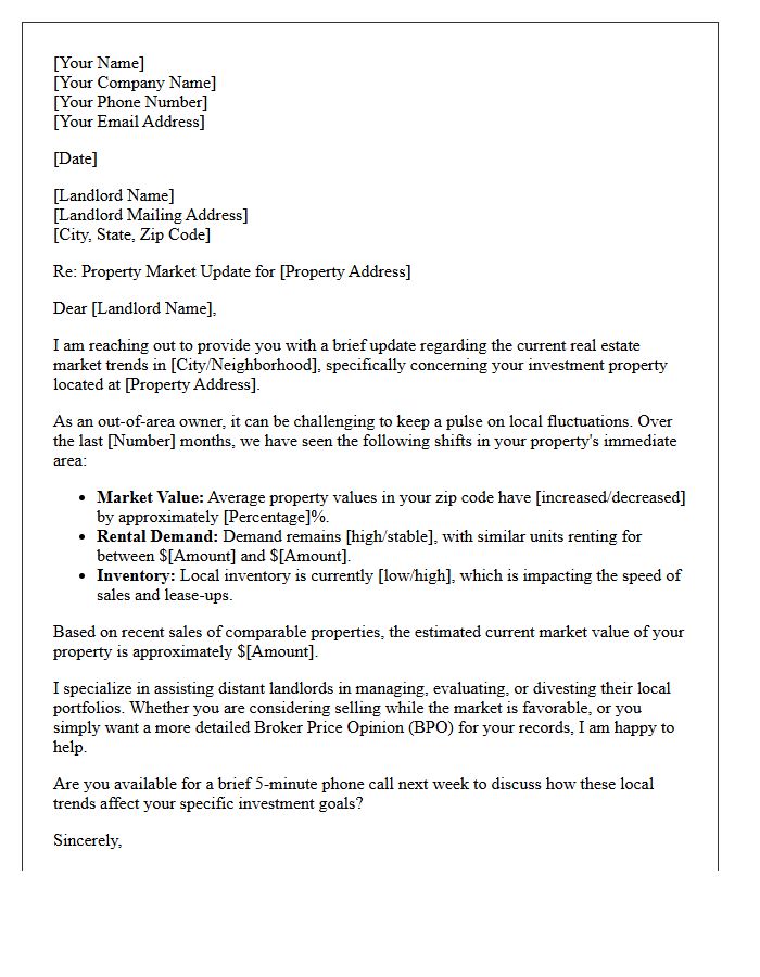 Distant Landlord Market Update Letter