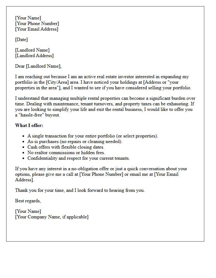Tired Landlord Portfolio Buyout Letter