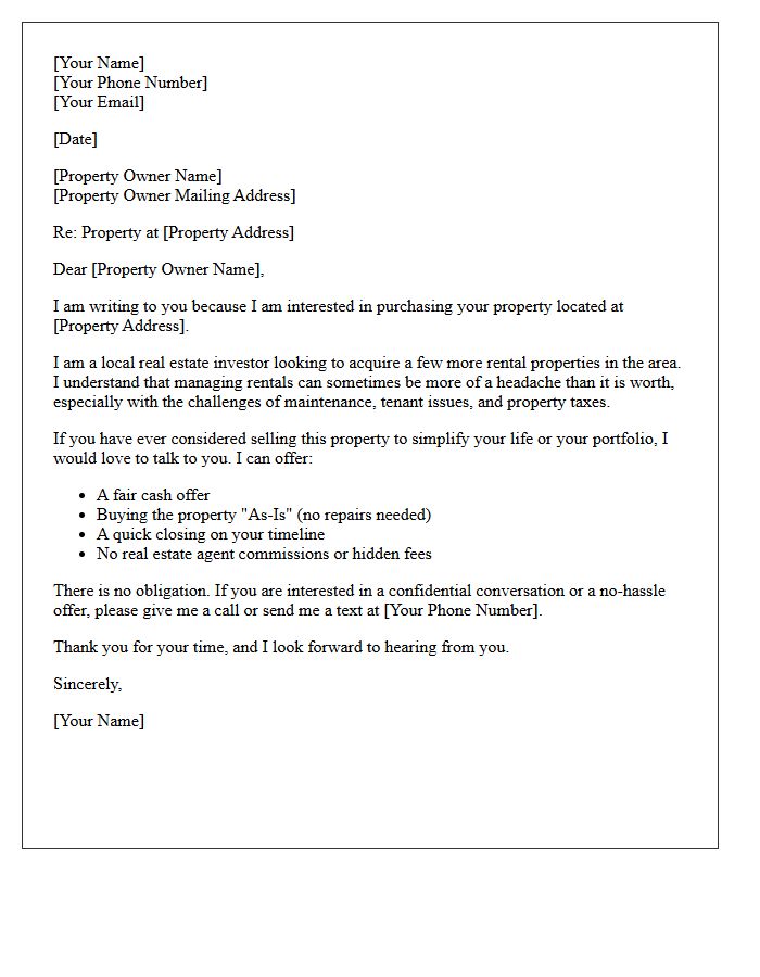 The Tired Landlord Direct Inquiry Letter