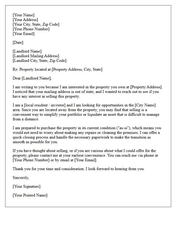 Out-of-State Landlord Inquiry Letter