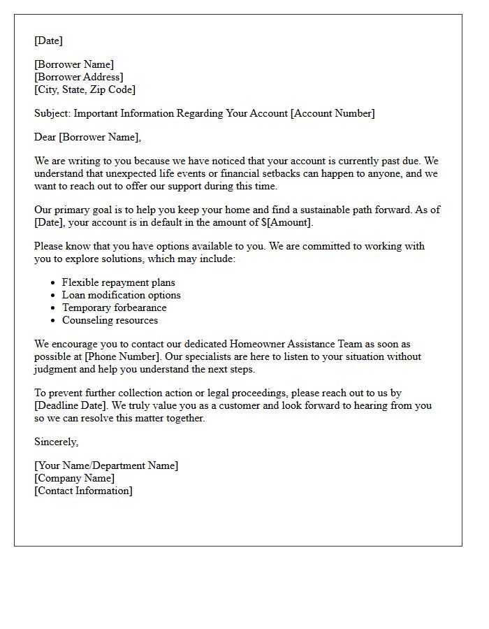 Caring Approach To Notice Of Default Letter