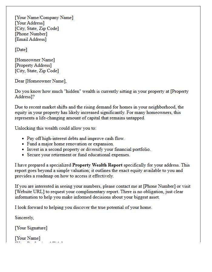 Unlock Your Hidden Property Wealth Letter