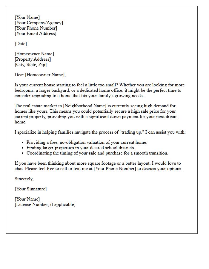 Upgrading Your Family Home Real Estate Letter