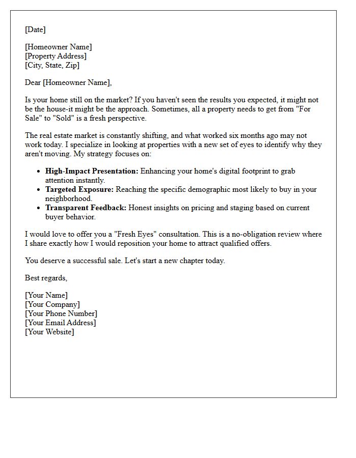 Fresh Perspective Real Estate Marketing Letter