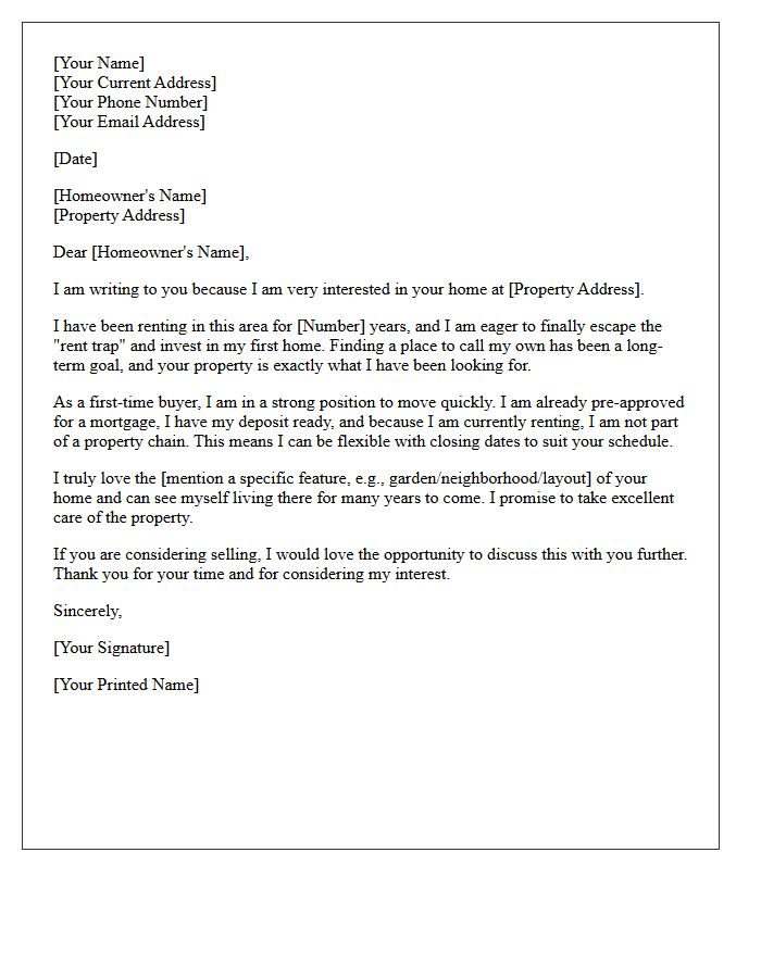 Escaping The Rent Trap First-Time Buyer Letter