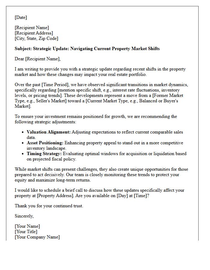 Strategic Property Market Shift Update Letter