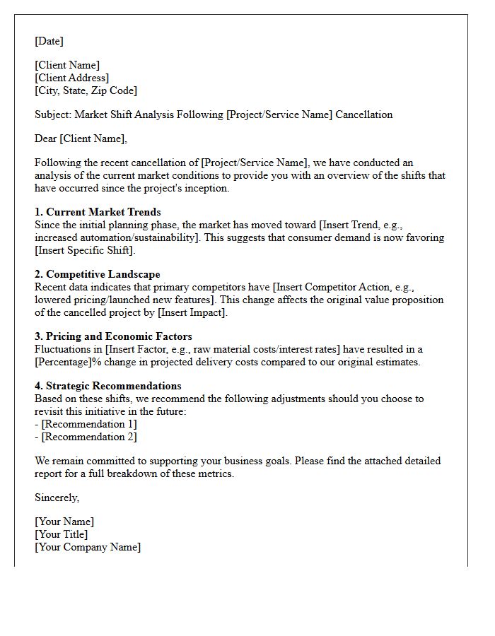 Post-Cancellation Market Shift Analysis Letter