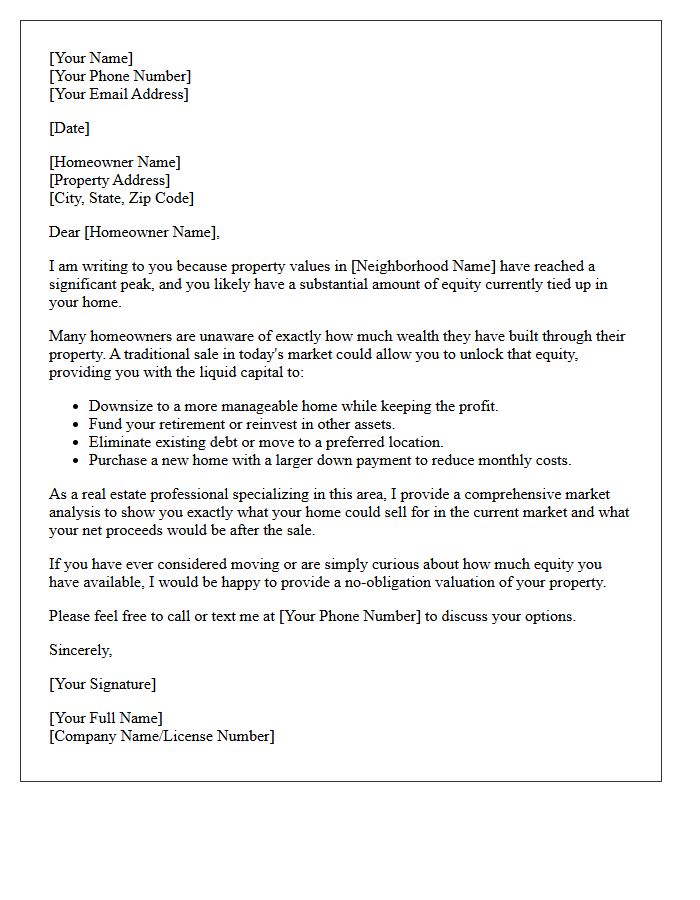 Unlocking Home Equity Through a Traditional Property Sale Letter