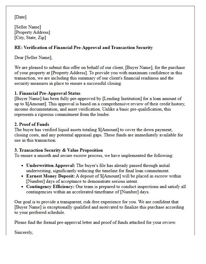 Buyer Pre-Approval And Security Value Proposition Letter