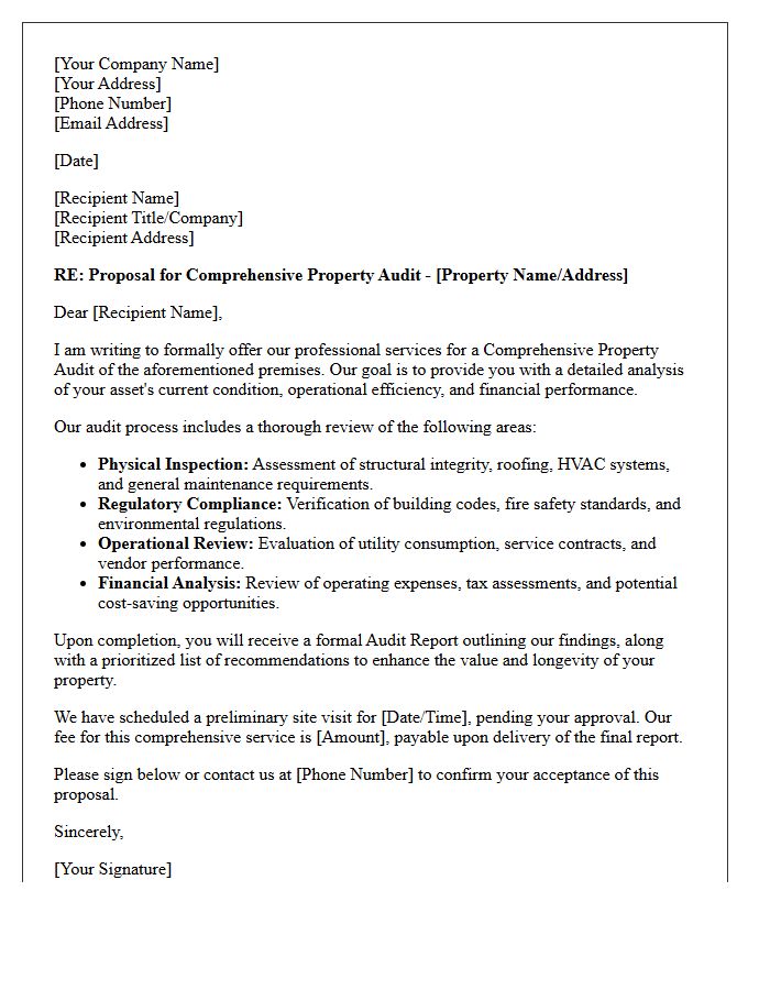 The Comprehensive Property Audit Offer Letter