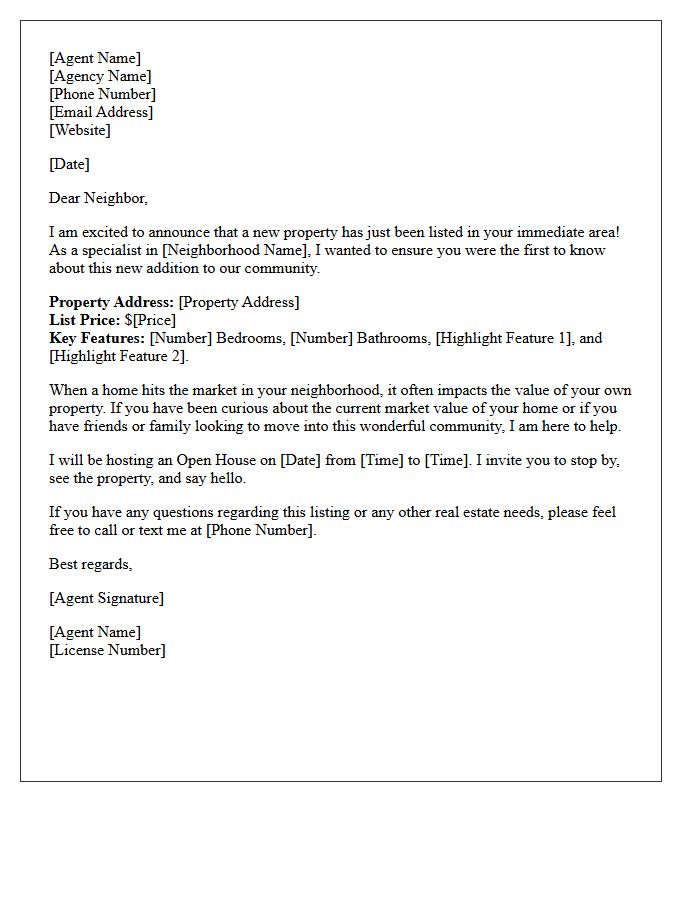 Community Spotlight Just Listed Letter